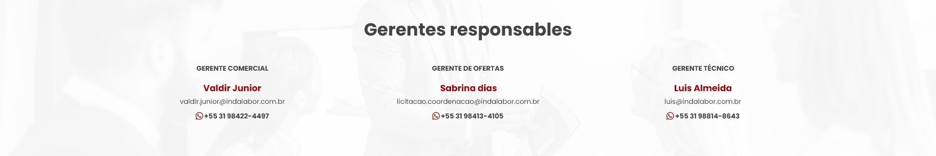 Responsables de gestión